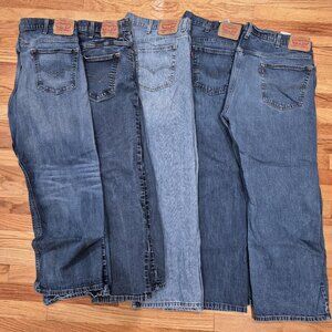 5 Pairs Men's Levi Strauss 569 Jeans Size 42x30